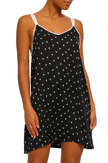 DKNY Printed crepe de chine nightdress