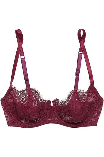 I.D. SARRIERI Colette cotton-blend Chantilly lace underwired balconette bra