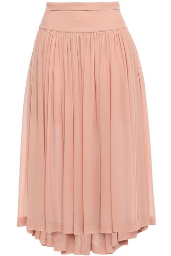 STELLA MCCARTNEY Gathered silk-georgette midi skirt