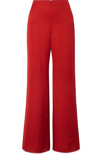 THE ROW Kiola washed silk-charmeuse wide-leg pants