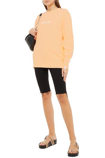 RAG & BONE Printed French cotton-terry sweatshirt