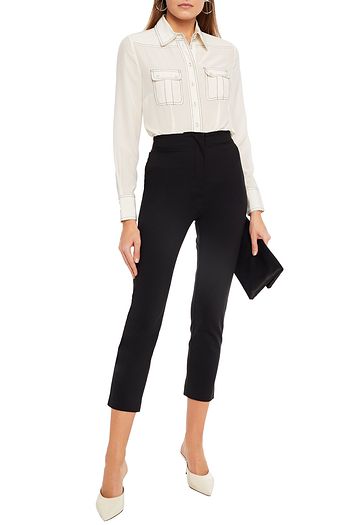 ZIMMERMANN Cropped Hose mit schmalem Bein aus Cady aus einer Baumwollmischung
