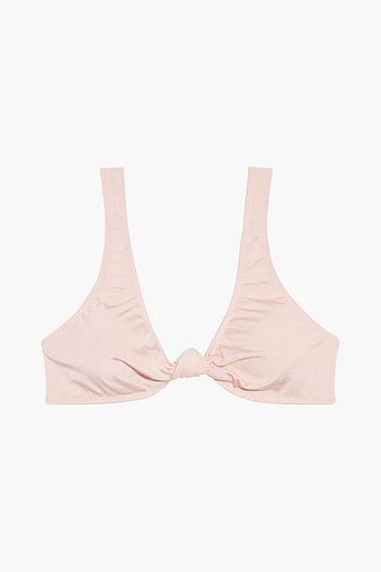 SOLID & STRIPED The Jade knotted ribbed bikini top