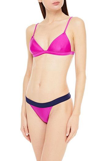 ZIMMERMANN Separates two-tone neon low-rise bikini briefs