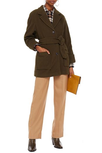 AMERICAN VINTAGE Louping belted wool-blend felt coat