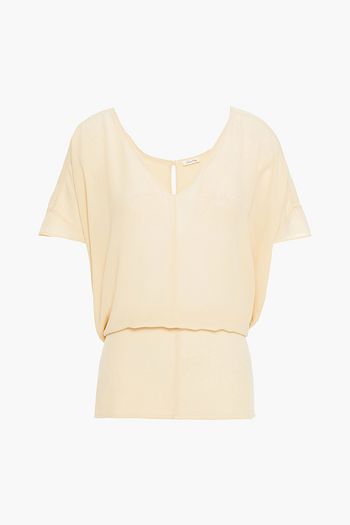 AMERICAN VINTAGE Overland belted frayed washed-silk top