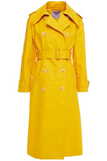 ALEXACHUNG Double-breasted cotton trench coat