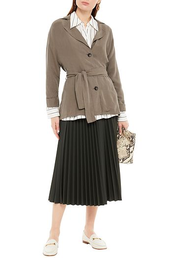 AMERICAN VINTAGE Belted washed-twill jacket