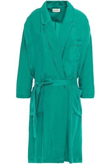 AMERICAN VINTAGE Belted washed-cupro jacket
