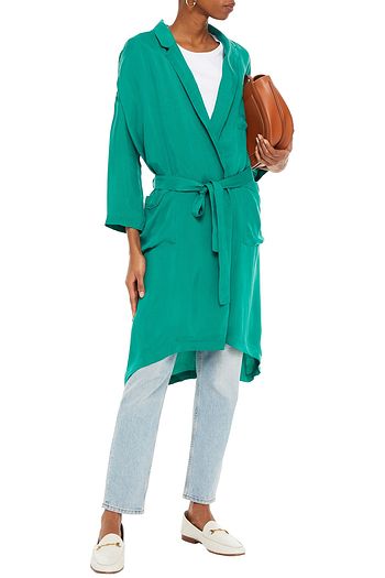 AMERICAN VINTAGE Belted washed-cupro jacket