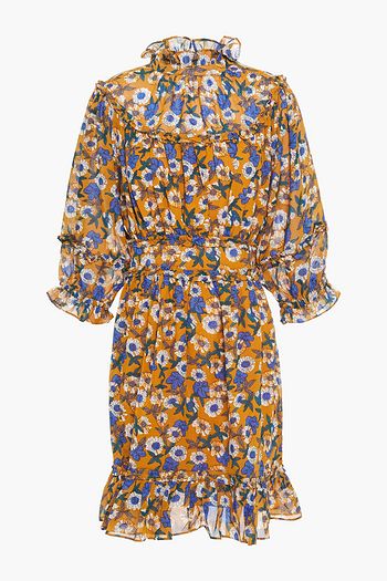WALTER BAKER Eisa ruffle-trimmed floral-print chiffon mini dress