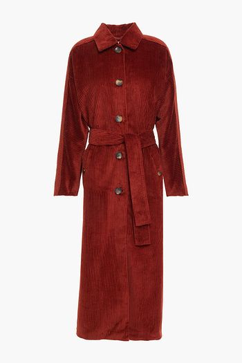 AMERICAN VINTAGE Ibizoo belted cotton-blend corduroy coat