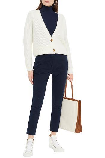 AMERICAN VINTAGE Cotton-blend twill slim-leg pants
