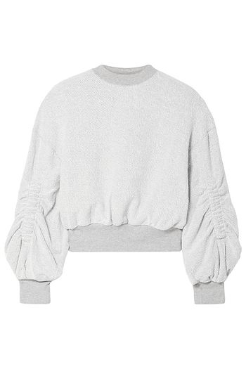 TWENTY MONTRÉAL Sunnyside ruched cotton-blend terry sweatshirt