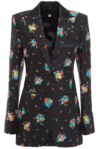 PACO RABANNE Floral-print cotton-blend blazer
