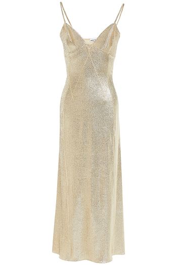PACO RABANNE Metallic stretch-jersey maxi dress