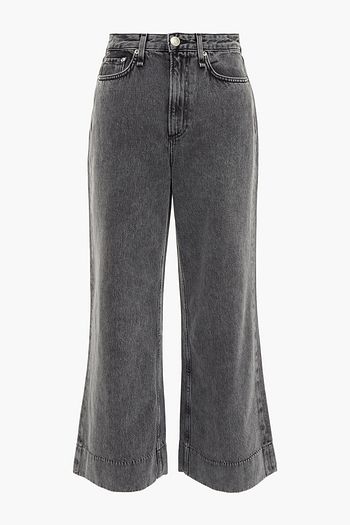 RAG & BONE Hoch sitzende Jeans mit weitem Bein in ausgewaschener Optik