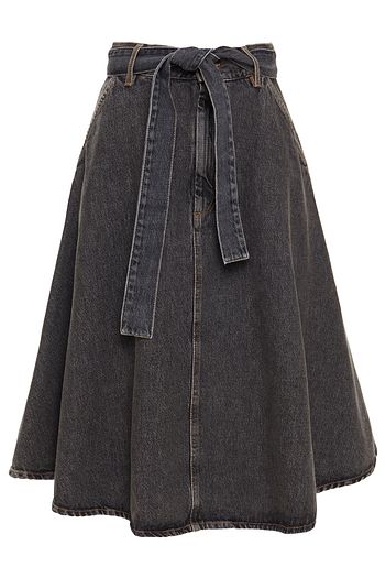AMERICAN VINTAGE Belted denim skirt