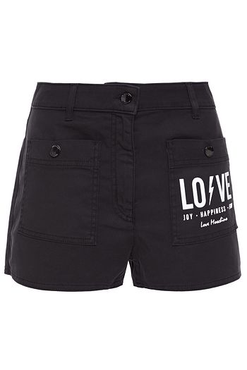 LOVE MOSCHINO Bedruckte Shorts aus Twill aus einer Baumwollmischung