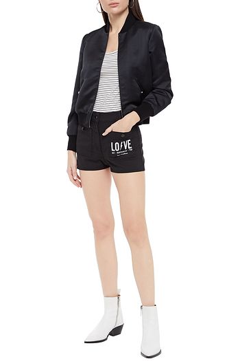 LOVE MOSCHINO Bedruckte Shorts aus Twill aus einer Baumwollmischung