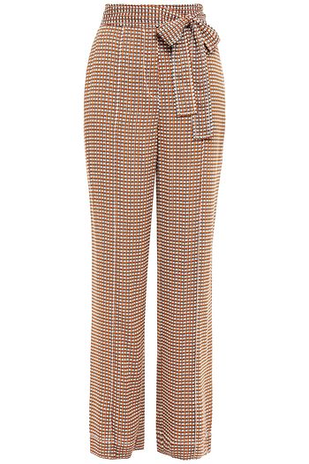 DIANE VON FURSTENBERG Bedruckte Hose mit geradem Bein aus Stretch-Seide