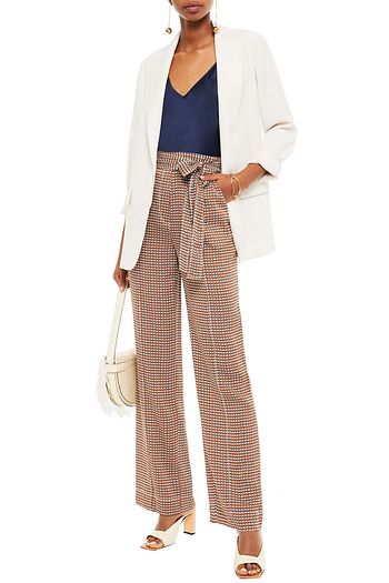 DIANE VON FURSTENBERG Bedruckte Hose mit geradem Bein aus Stretch-Seide