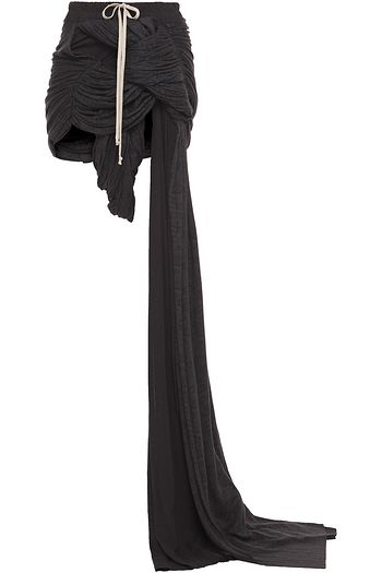 RICK OWENS Apollo draped metallic printed jersey mini skirt