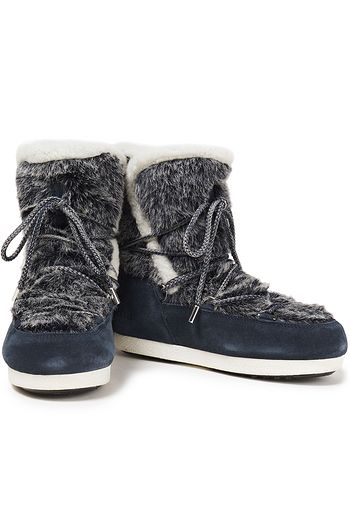 MOON BOOT Far Side High faux fur and suede snow boots