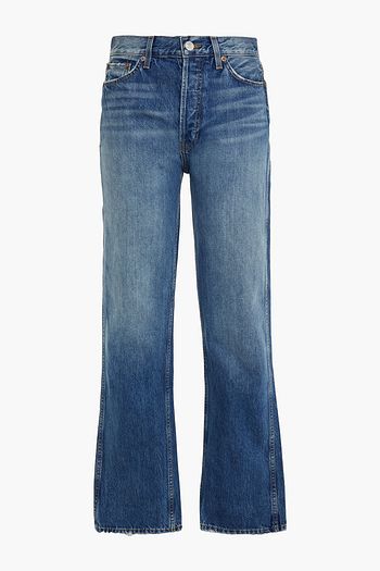 RE/DONE High Rise Loose faded high-rise straight-leg jeans