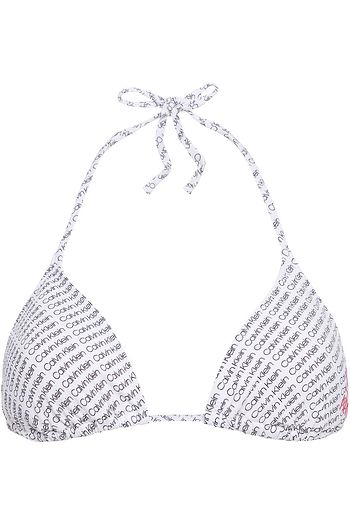 CALVIN KLEIN Printed triangle bikini top