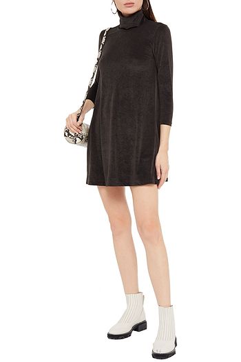JAMES PERSE Stretch-velvet mini dress