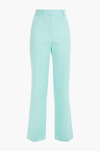 VICTORIA BECKHAM Textured cotton-drill straight-leg pants