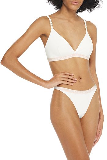 STELLA MCCARTNEY Ivy Chatting stretch-cotton jersey mid-rise thong
