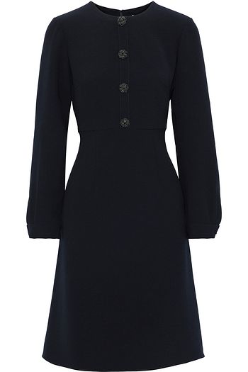 MIKAEL AGHAL Button-embellished cady dress