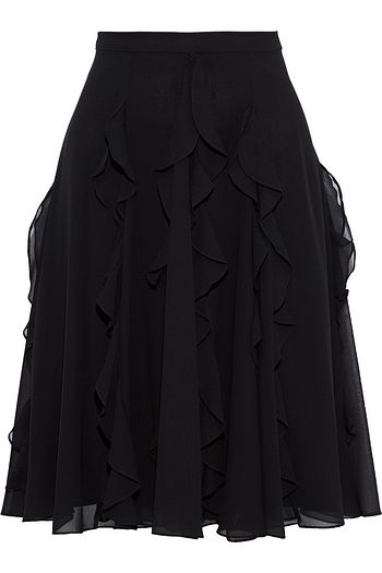 MIKAEL AGHAL Ruffled georgette skirt