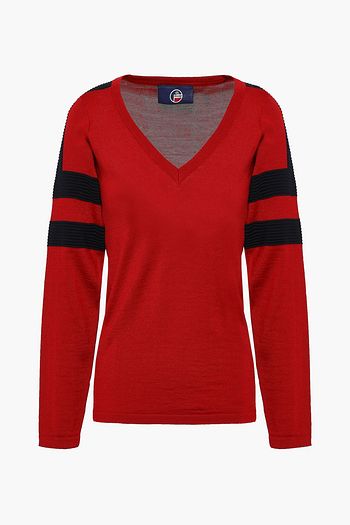 FUSALP Striped intarsia-knit sweater
