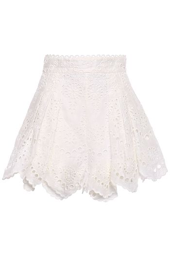 ZIMMERMANN Broderie anglaise linen shorts