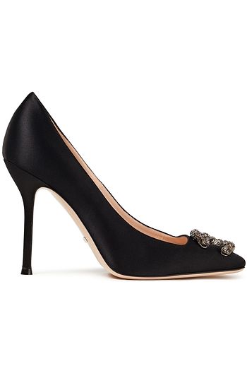 GUCCI Dionysus Pumps aus Satin mit Verzierung