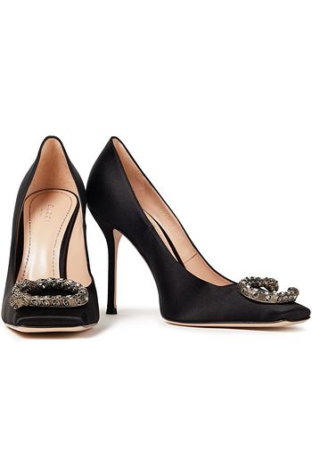 GUCCI Dionysus Pumps aus Satin mit Verzierung