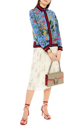 GUCCI Hemd aus Crêpe de Chine aus Seide mit floralem Print