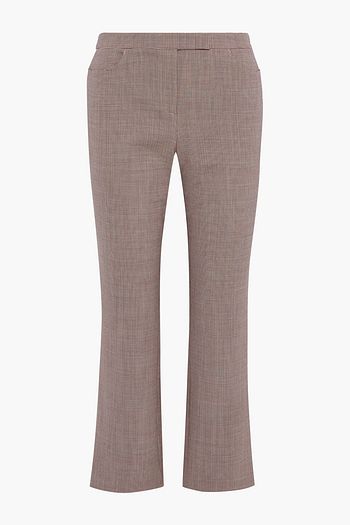 THEORY Portland cropped houndstooth woven slim-leg pants