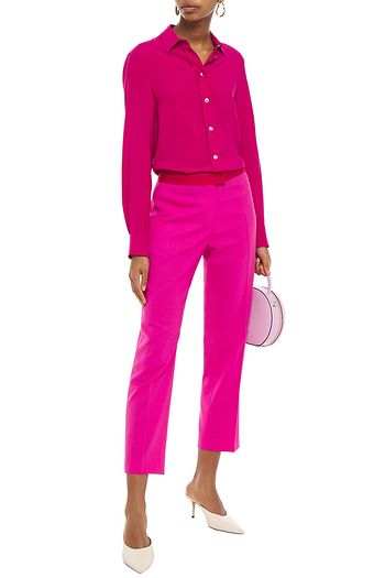 PS PAUL SMITH Cropped two-tone wool straight-leg pants