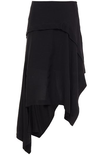 LANVIN Asymmetrischer Rock aus Faille mit Rüschen