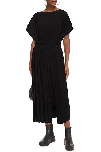 MM6 MAISON MARGIELA Midikleid aus Crêpe de Chine mit Falten