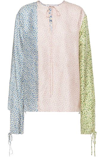LANVIN Bluse aus Seiden-Twill mit Blumenprint