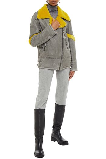 MR & MRS ITALY Two-tone shearling jacket