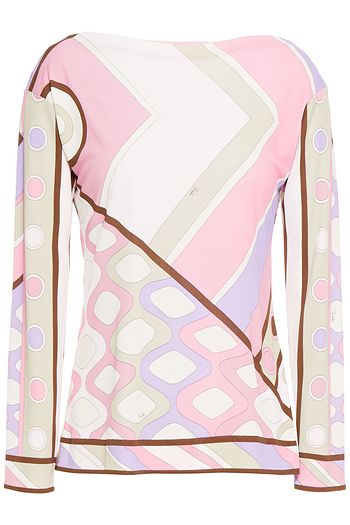 EMILIO PUCCI Printed stretch-jersey top