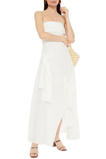 REJINA PYO Marta drapiertes Maxikleid aus Shantung