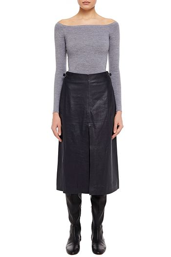 GABRIELA HEARST Morelos leather midi skirt