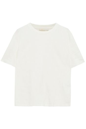 MAJE Tressage lace-up cotton-jersey T-shirt